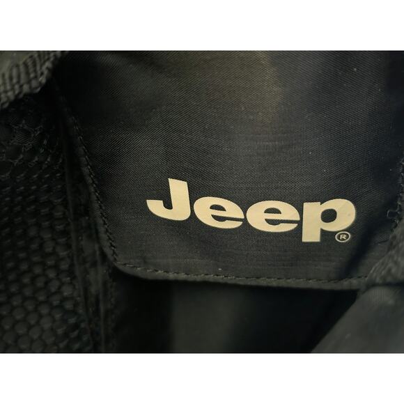 Jeep Mini Backpack In Black/Gray/White W/Logo, 2 Zip Compartments, 2 Mesh Sides - Picture 8 of 11